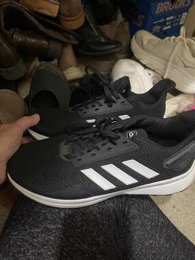 adidas Duramo 9 J Core Black White Sneakers